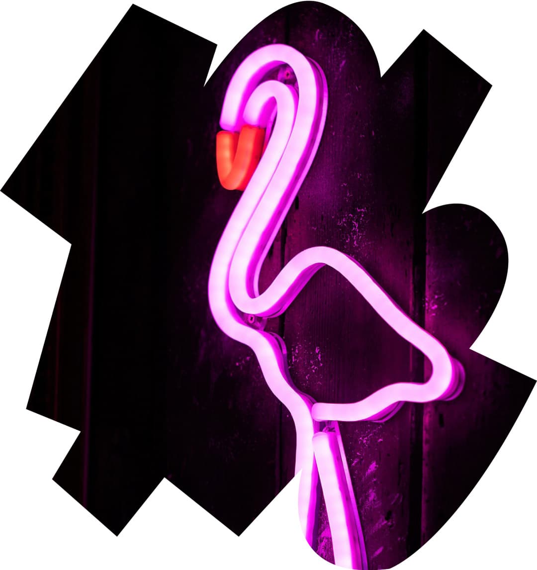 Flamingo neon sign