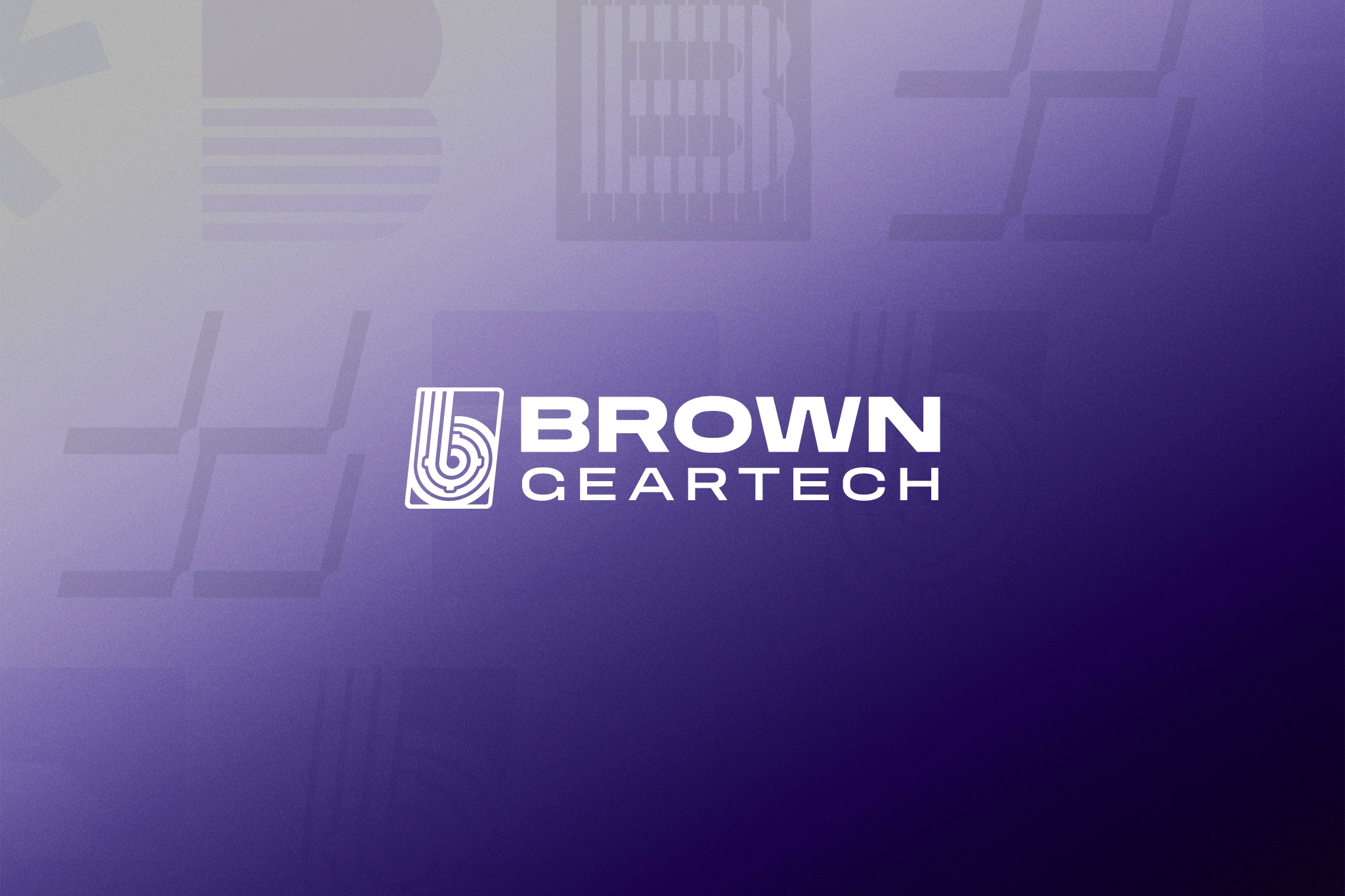Brown GearTech logo design