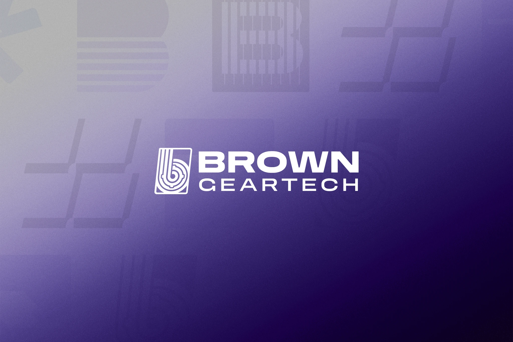 Brown GearTech logo design