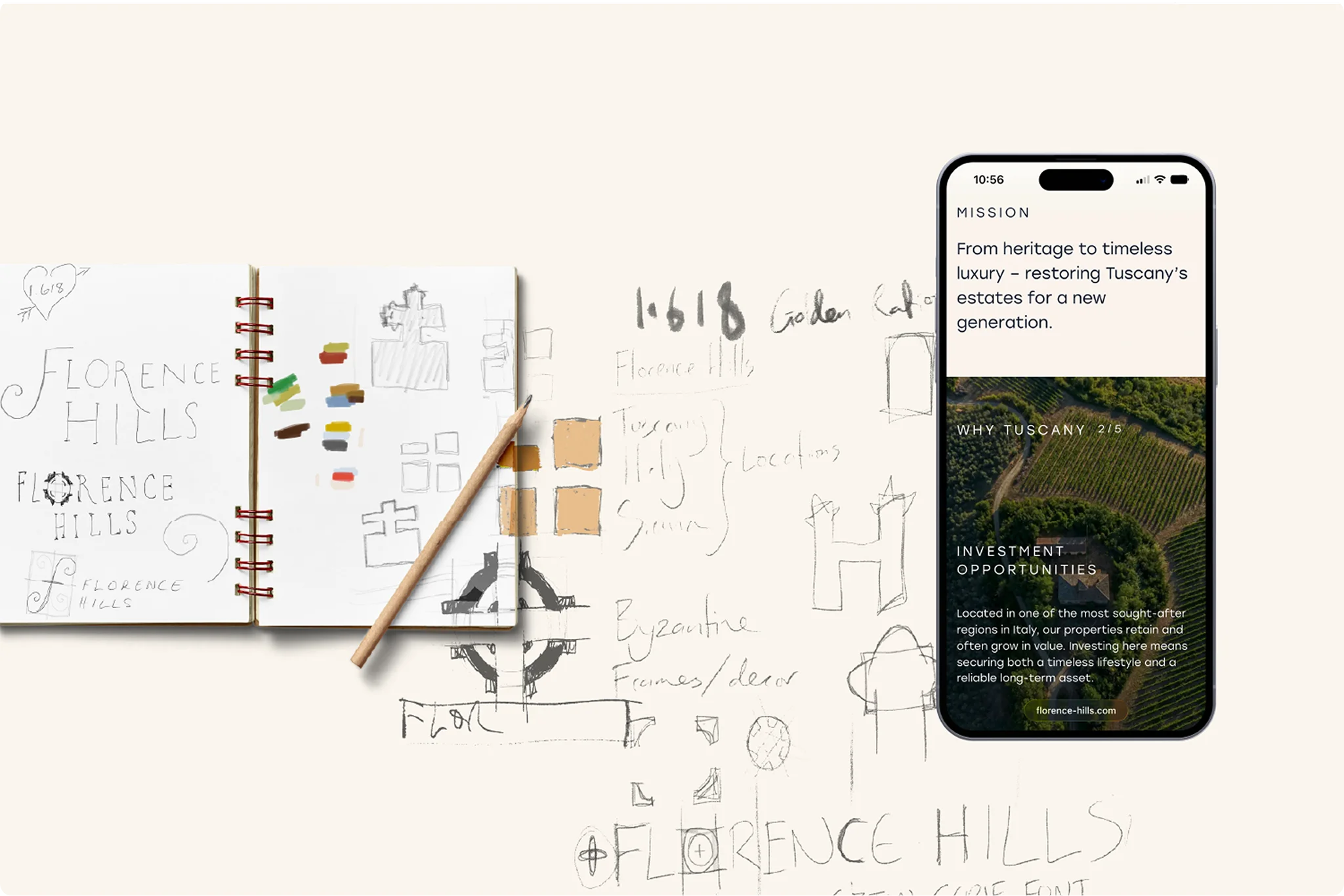 Florence Hills project discovery creative board